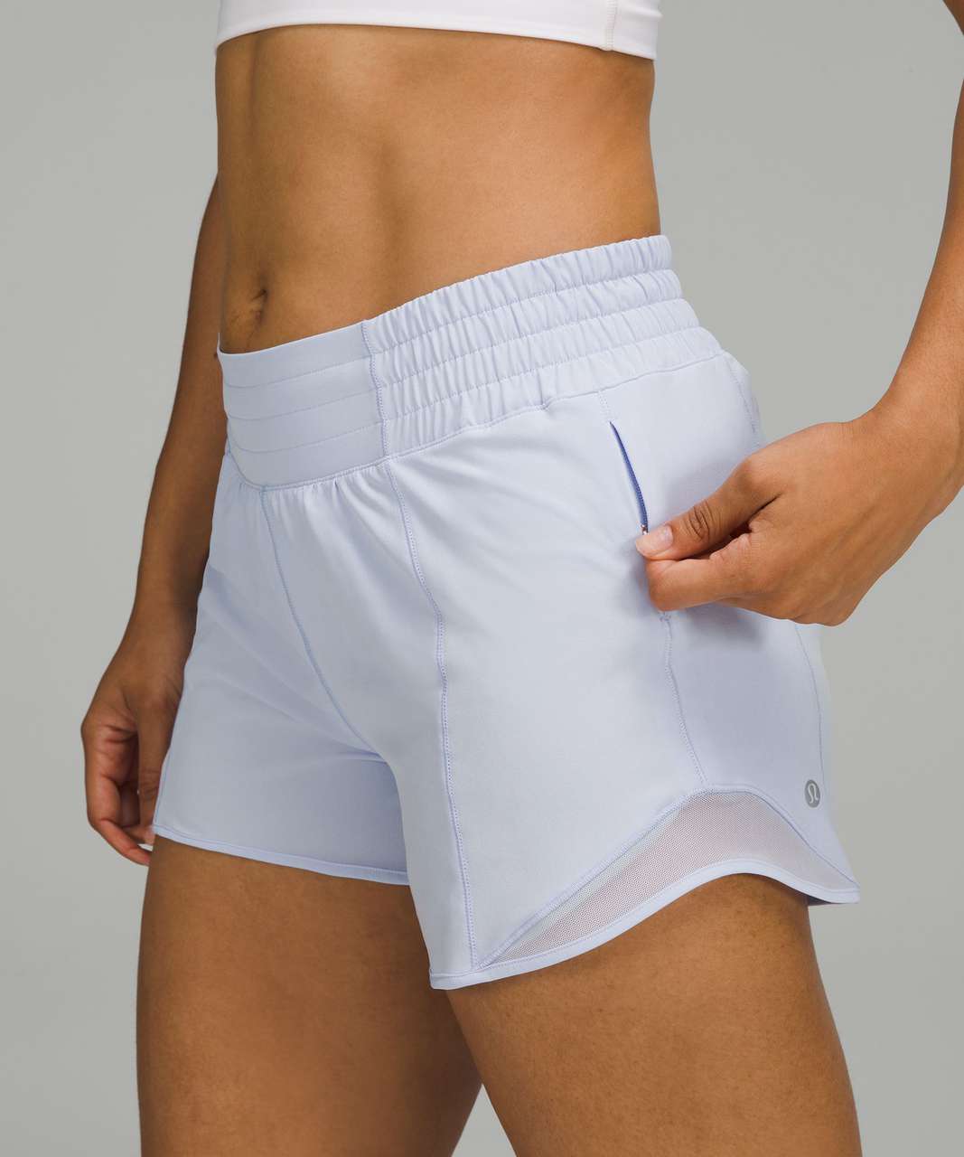 Lululemon Hotty Hot HR Lined Short 4 - Gravel Dust Pastel Blue