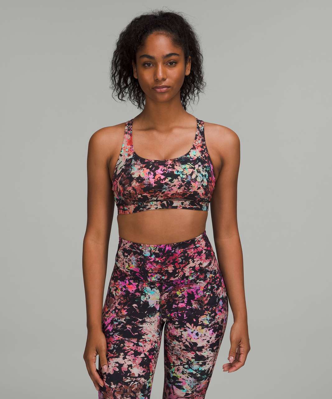 Lululemon Energy Bra *Medium Support, B–D Cup Floral Shift Multi