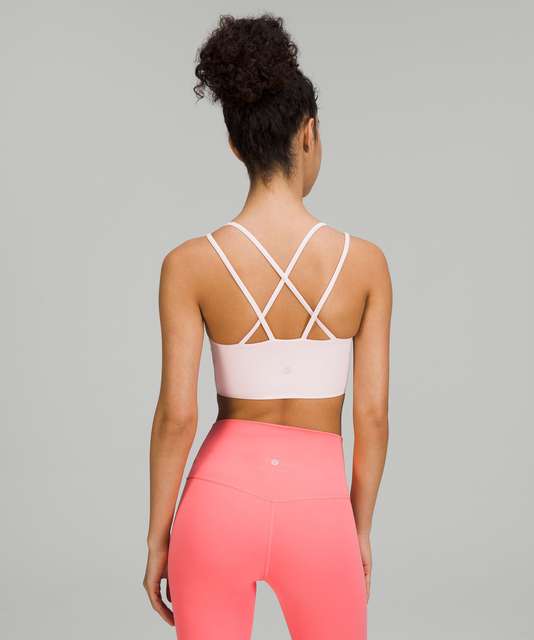 Lululemon Like a Cloud High Neck Long Line Bra Dew Pink DWPK Size 6 B/C  76020