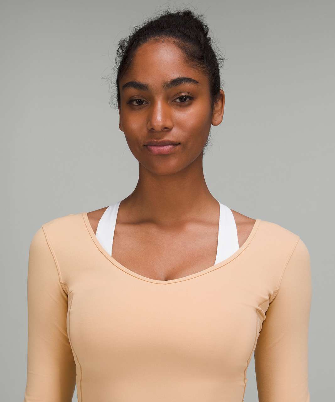 Lululemon Arise Cropped Long Sleeve - White - lulu fanatics