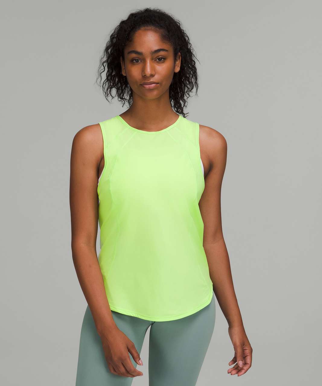 Lululemon Sculpt Cropped Tank Top In Heritage 365 Camo Tidewater Teal  /rainforest Green