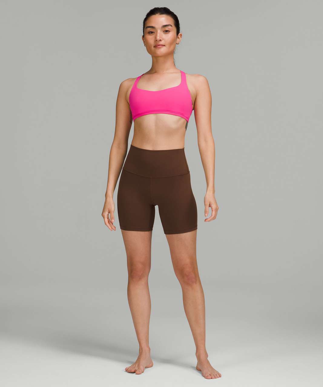 Lululemon Free To Be Bra - Wild Light Support, A/b Cup In Sonic Pink