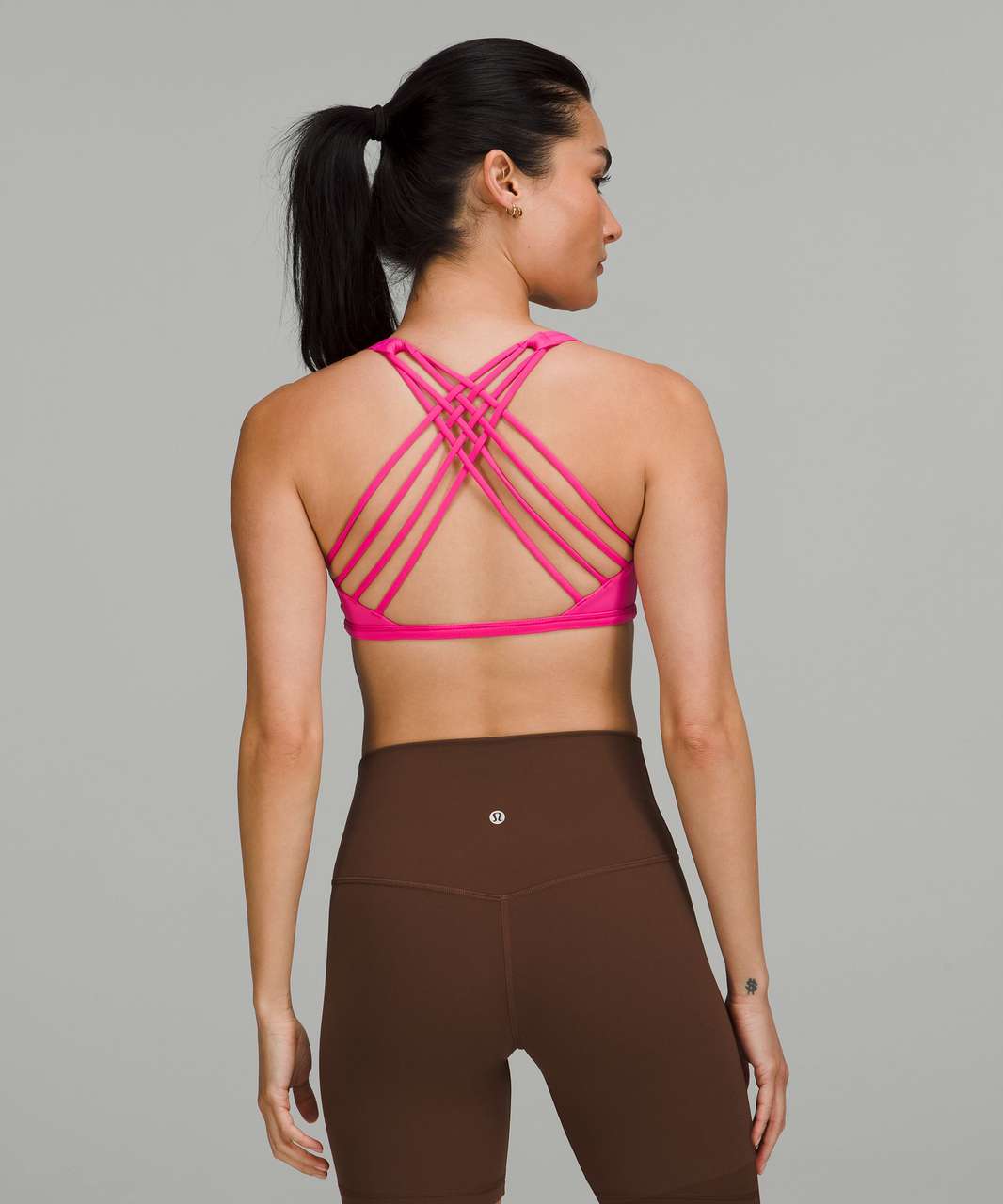 Ghost Classic Racer Back Sports Bra, Coral, XS