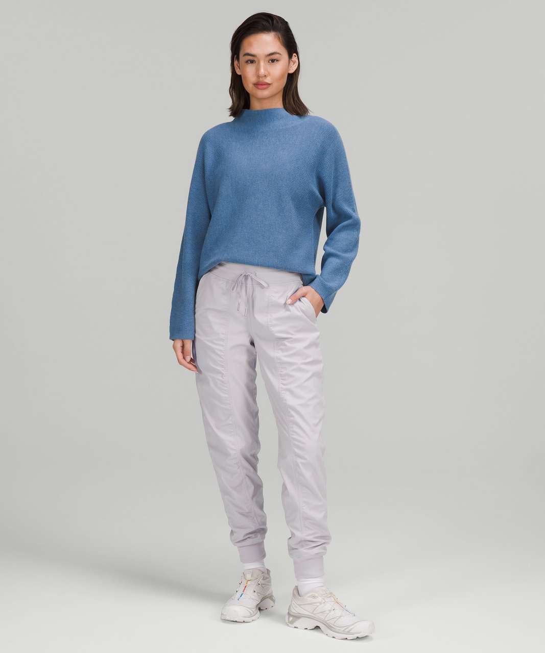 Dance Studio Mid-Rise Lined Jogger, Powder Blue