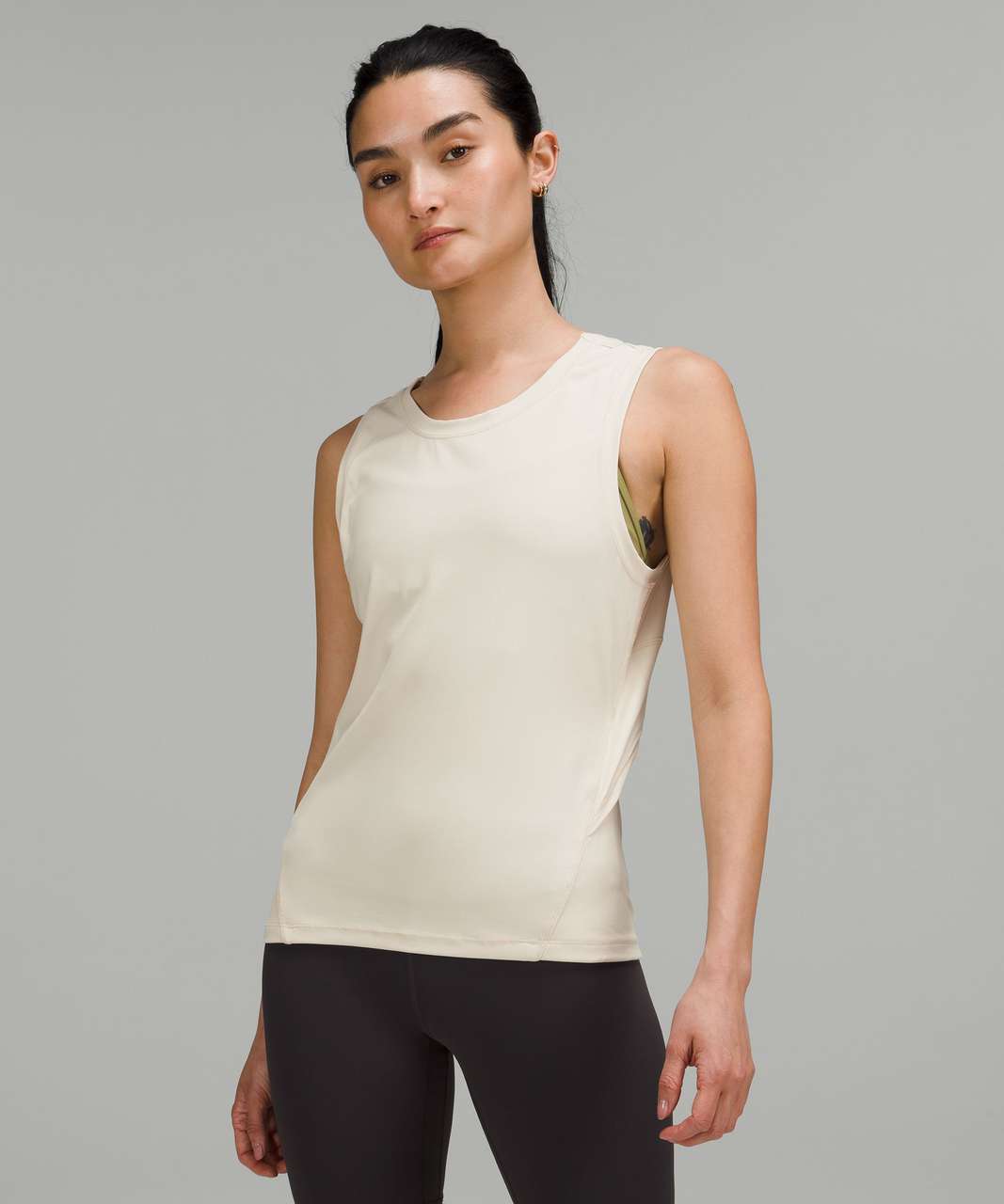 Lululemon - White Brown Yoga Tank Top Unknown