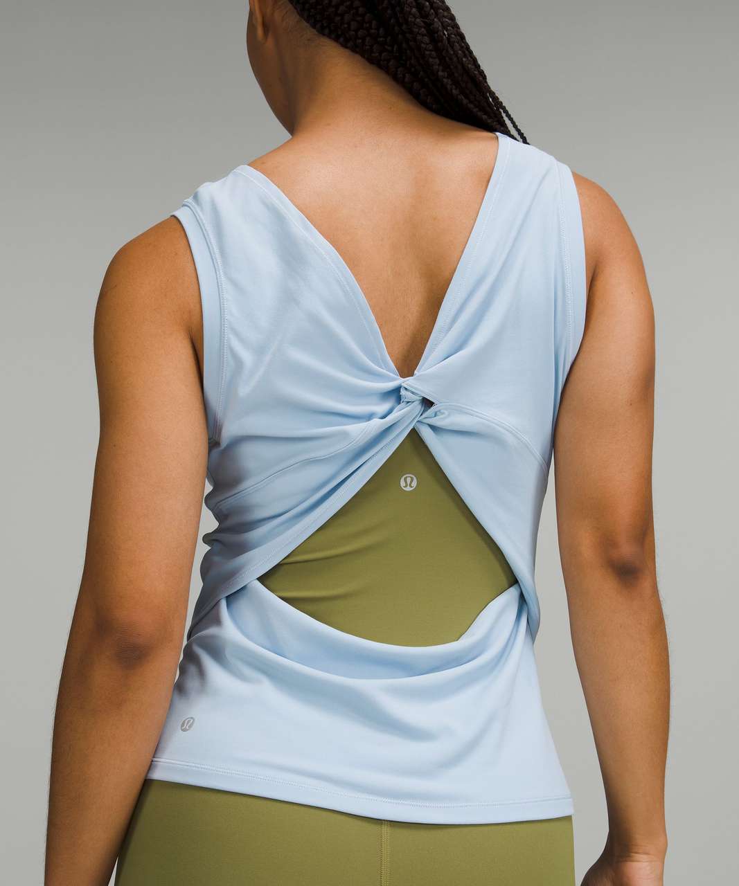 Lululemon Nulu Back-Twist Yoga Tank Top - Blue Linen