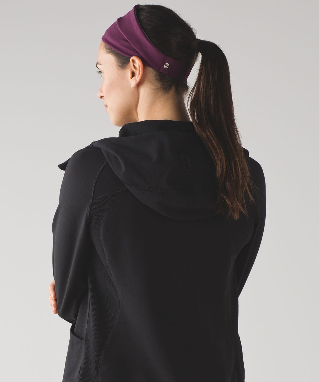 Lululemon Fringe Fighter Headband - Plum / Heathered Plum