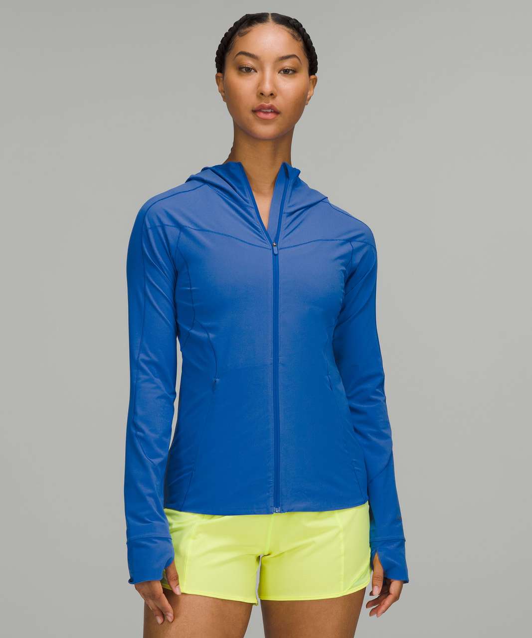 NEW Women Lululemon Mist Over Windbreaker Blazer Blue Tone Size 10