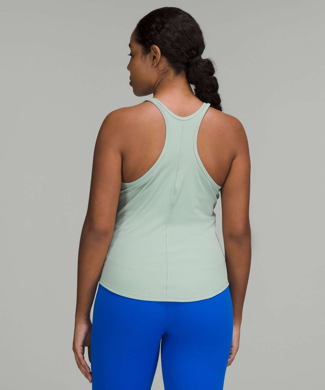 Lululemon Base Pace Two-Toned Ribbed Tank Top - Green Jasper / Blue Chill -  lulu fanatics