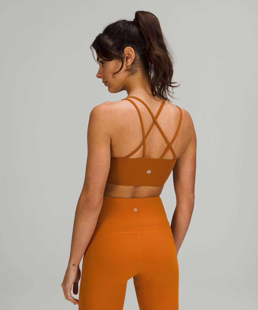 Lululemon Like a Cloud Ribbed Longline Bra *Light Support, B/C Cup -  Butternut Brown - lulu fanatics