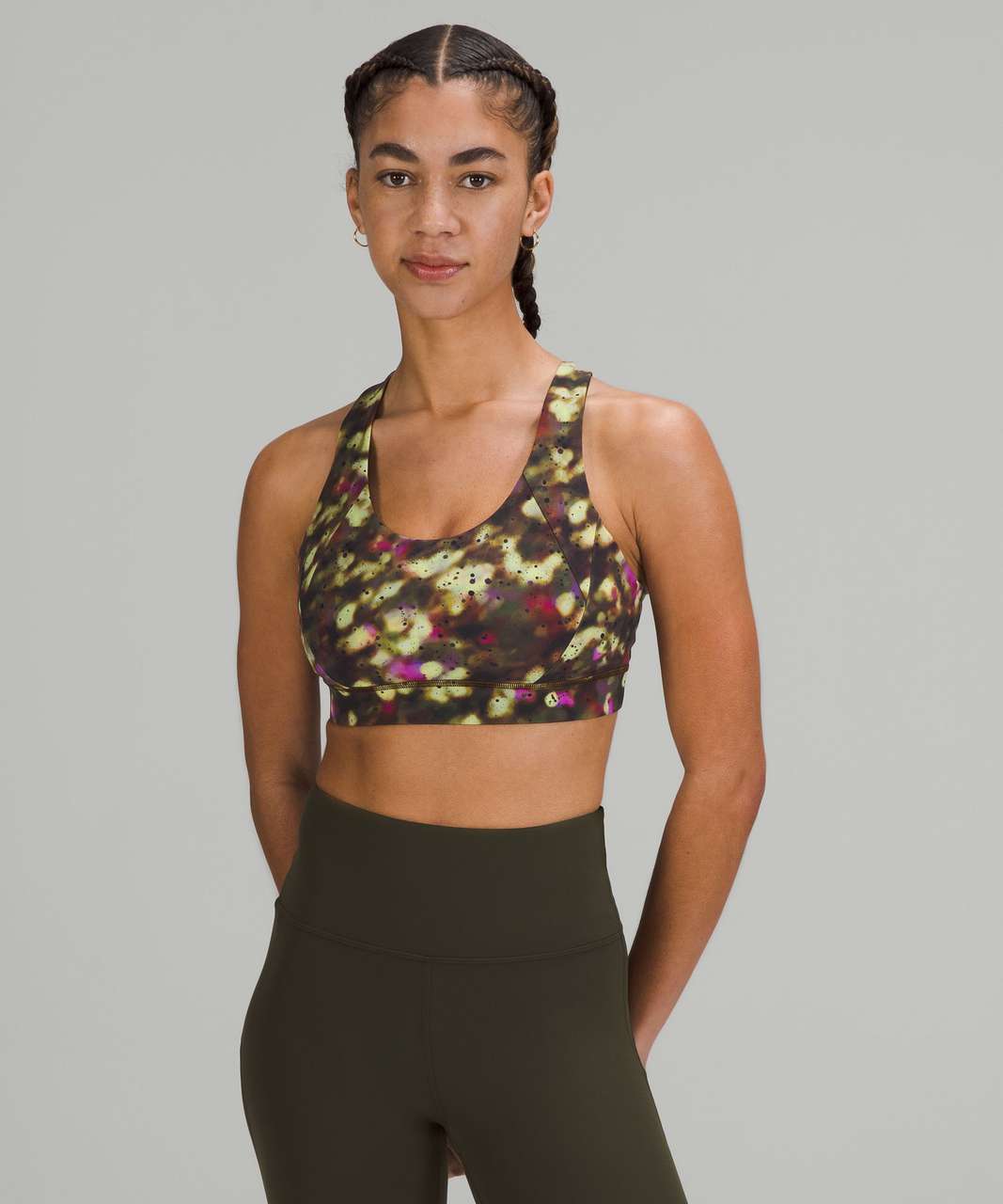 Lululemon Free to Be Elevated Bra *Light Support, DD/DDD(E) Cup - Soft Focus Splatter Green Multi