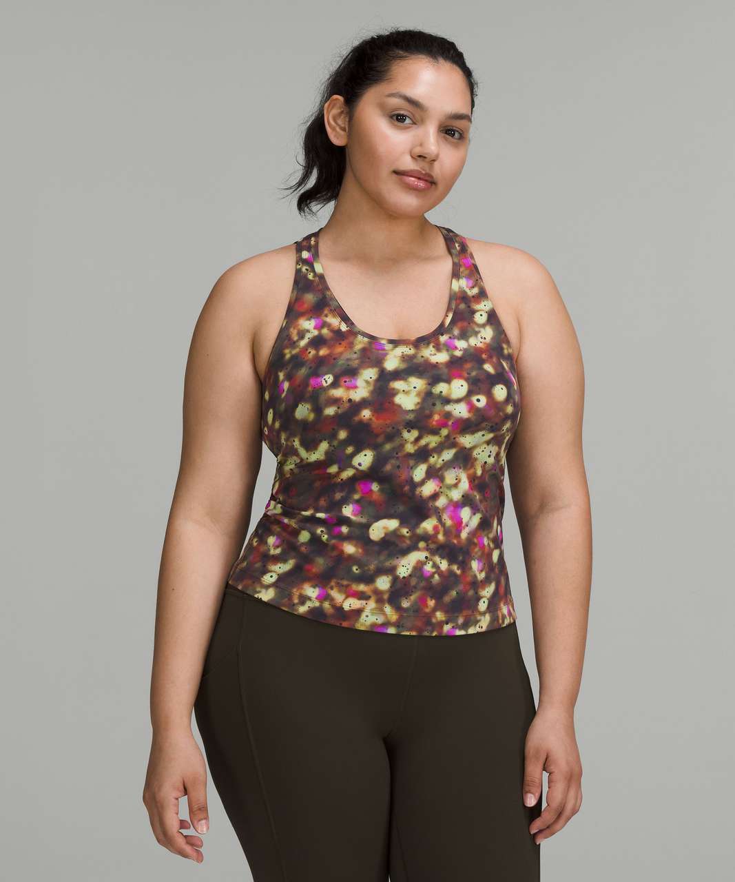 Lululemon Cool Racerback Tank Top *Nulu - Incognito Camo Multi Gator Green  - lulu fanatics