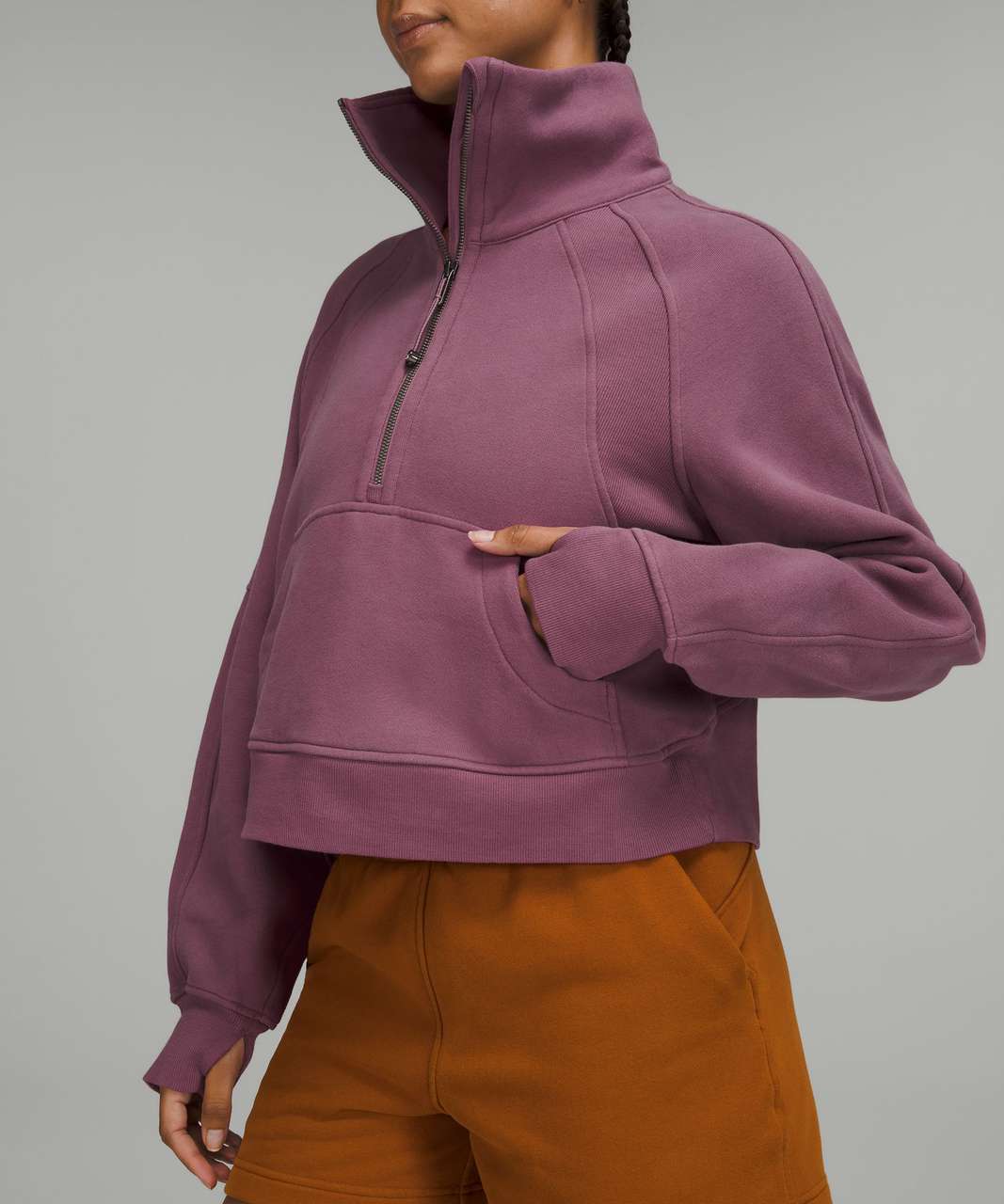 Lululemon Scuba Oversized Funnel Neck Half-Zip - Vintage Plum