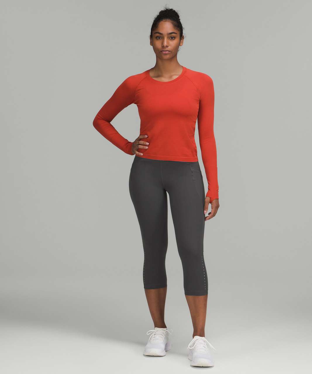 Lululemon Swift Speed High-Rise Crop 21 - Graphite Grey - lulu fanatics