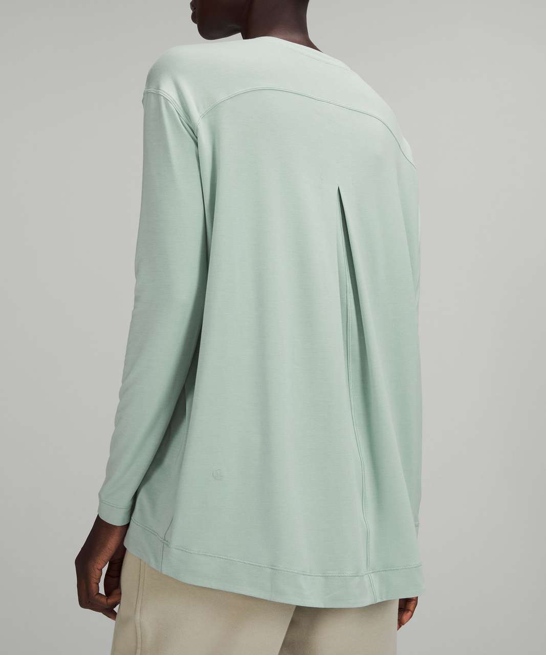 Lululemon Modal Pleated Back Long Sleeve Shirt - Silver Blue