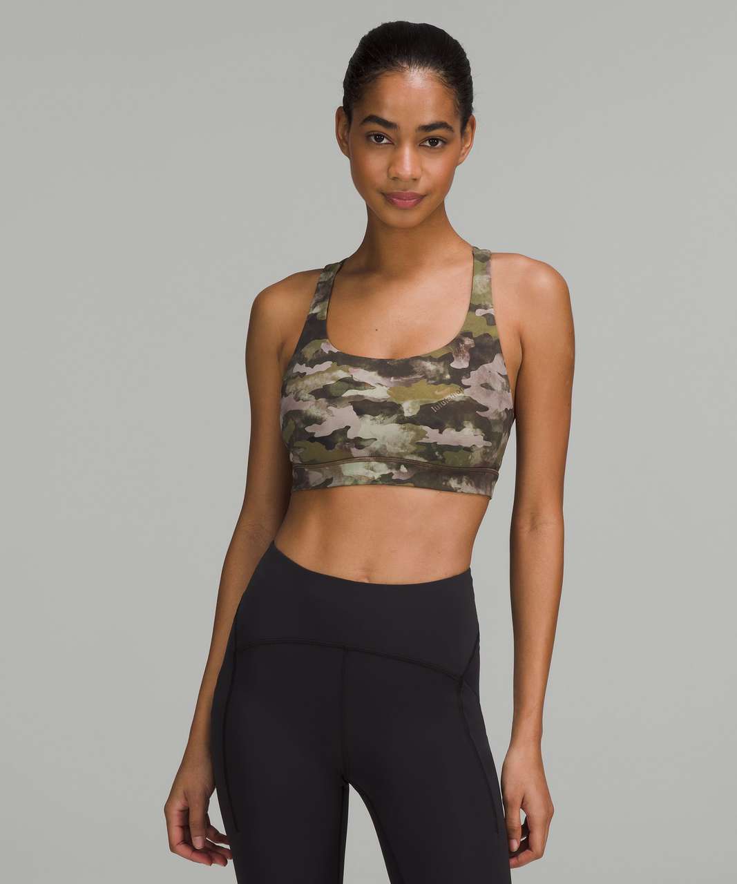 Lululemon Energy Adjustable Bra *Medium Support, B–D Cups - Heritage Camo  Wash Juniper Green Multi - lulu fanatics