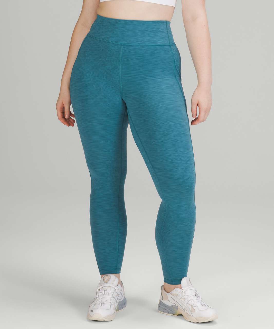 Lululemon Invigorate High-Rise Tight 28 - Heathered Capture Blue - lulu  fanatics