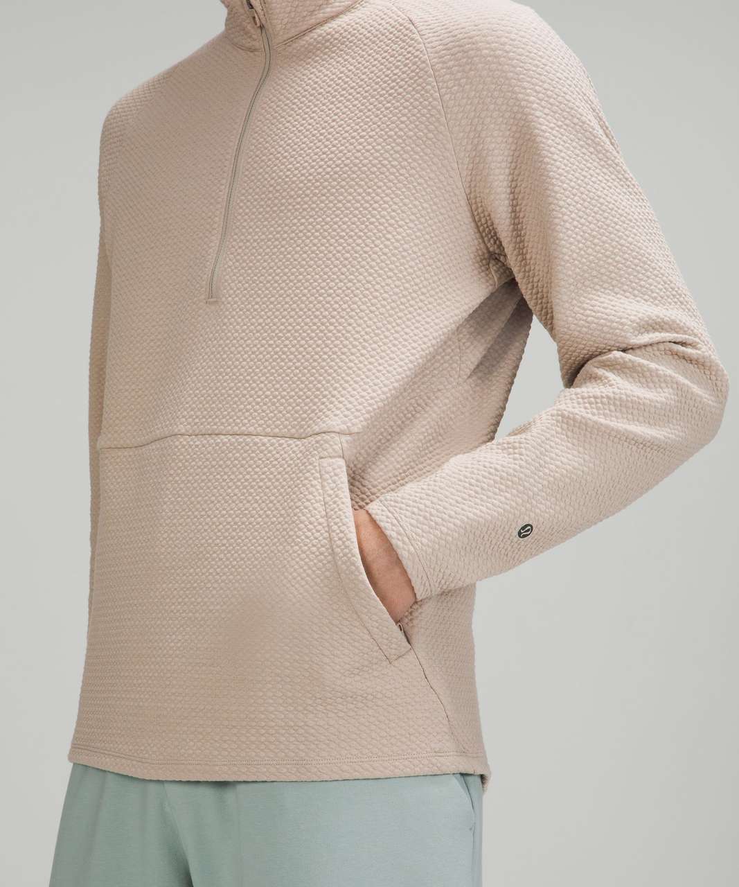 Lululemon At Ease Half-Zip - Raw Linen