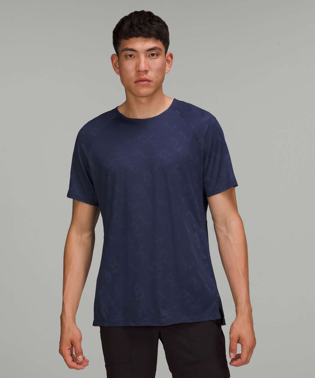 Navy Camo Jacquard T-Shirt