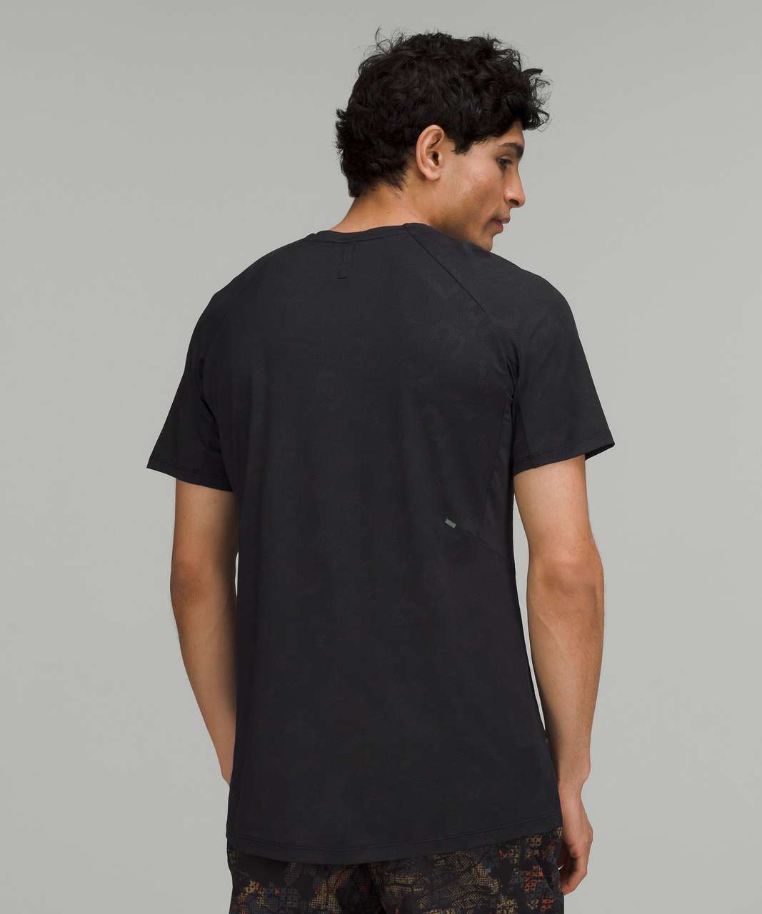 Lululemon Textured Training Short Sleeve Shirt - Glitch Code Camo Jacquard Black Obsidian