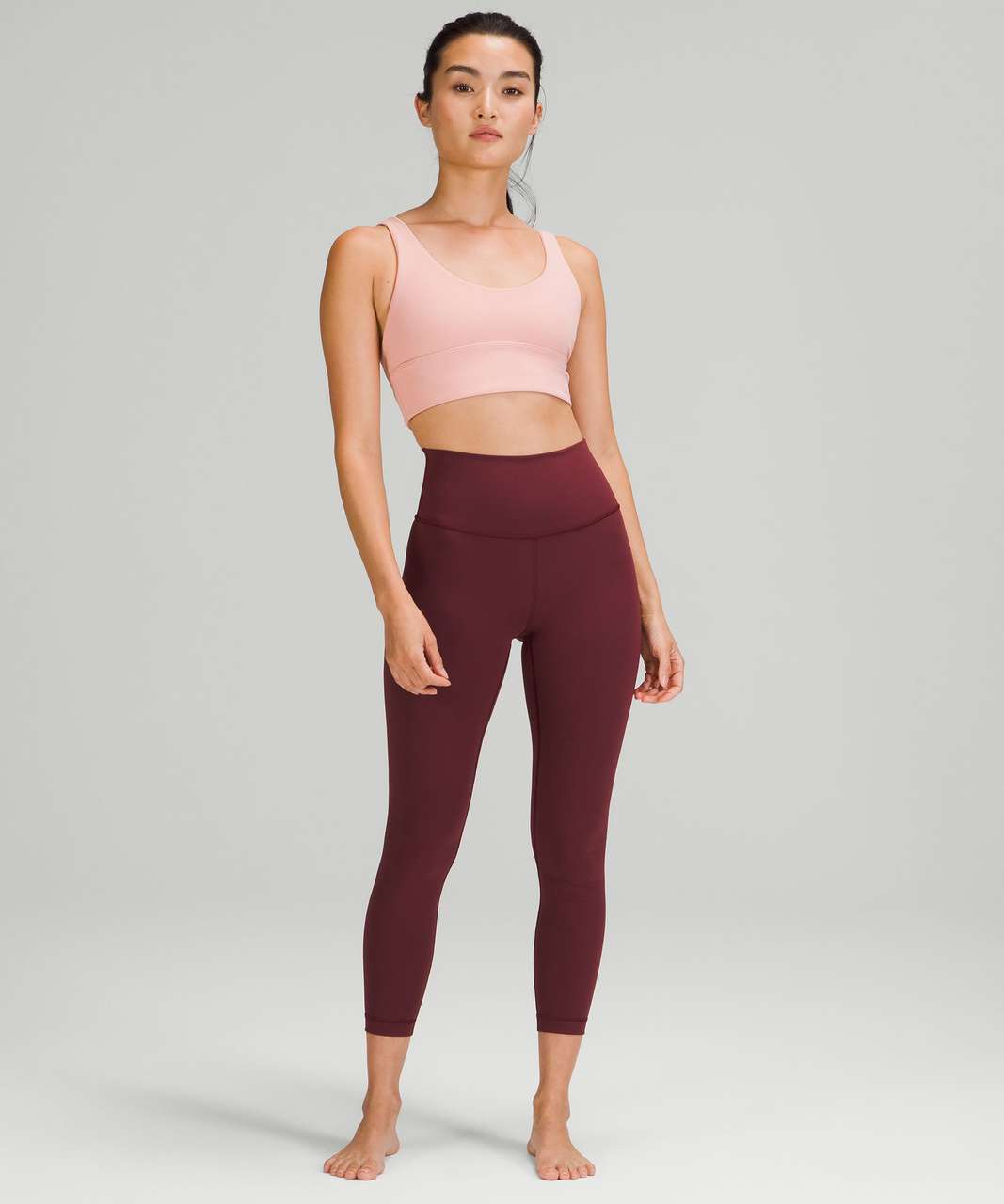 lululemon reversible align bra smoky red pink blossom, Women's Fashion,  Activewear on Carousell