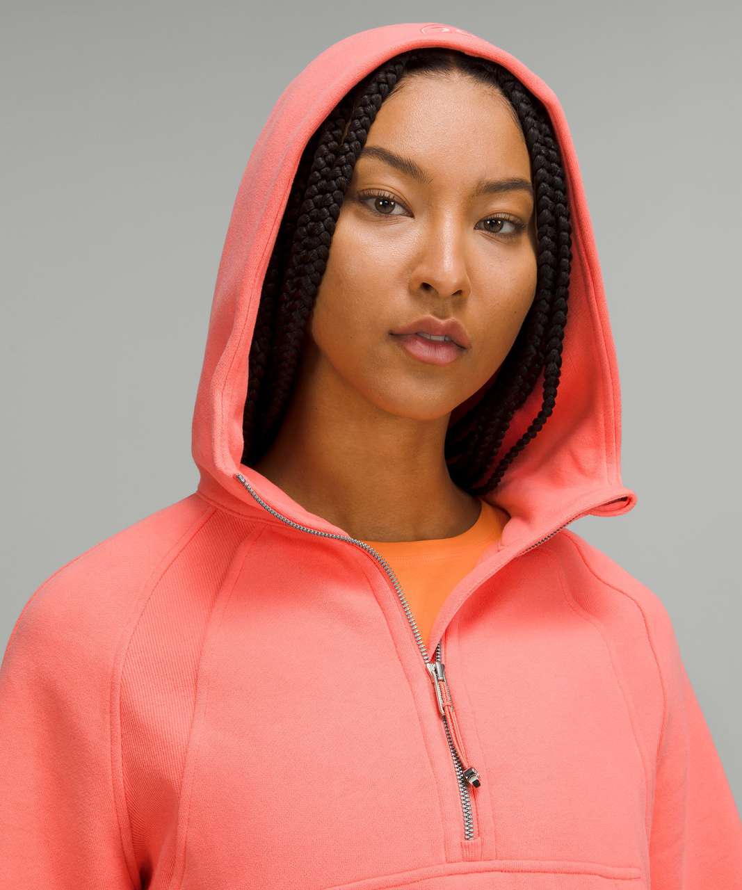 Lululemon Scuba Oversized Half-Zip Hoodie - Raspberry Cream