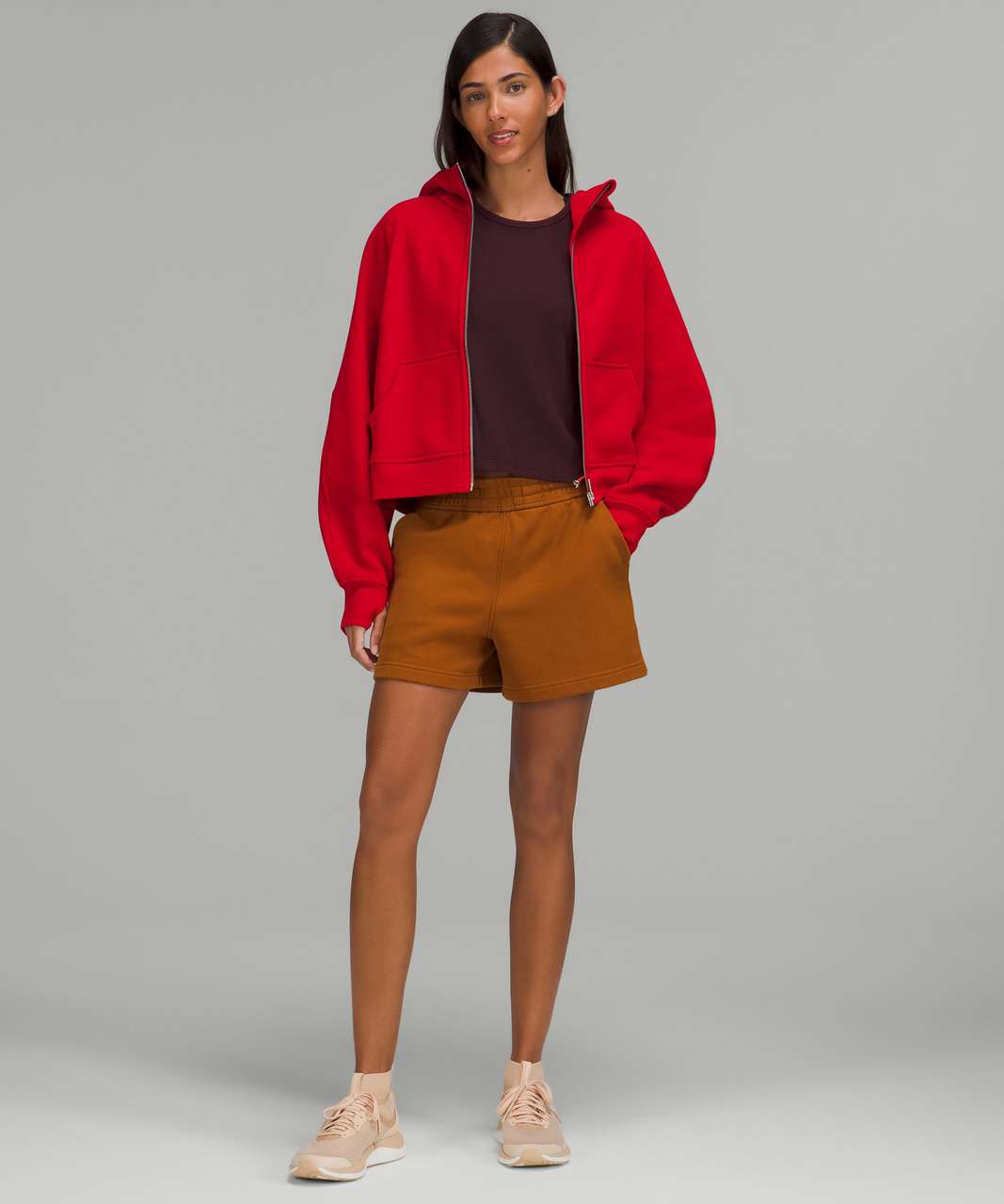 Lululemon Scuba Oversized Full-Zip - Dark Red