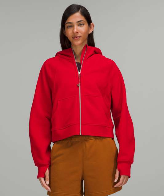 Lululemon Scuba Oversized Full Zip - Red Merlot - lulu fanatics