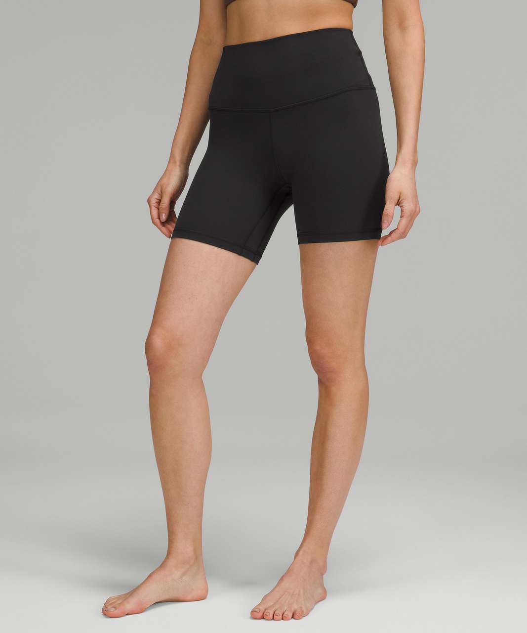 Lululemon Align Ribbed High-Rise Short 6 *Shine - Black - lulu fanatics