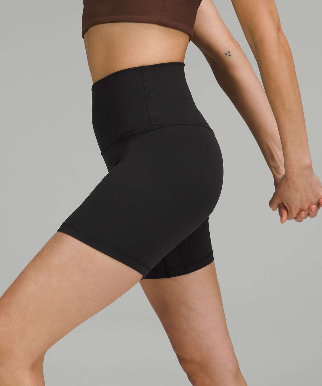 Lululemon Align Curve Seam High-Rise Short 6 - Black - lulu fanatics