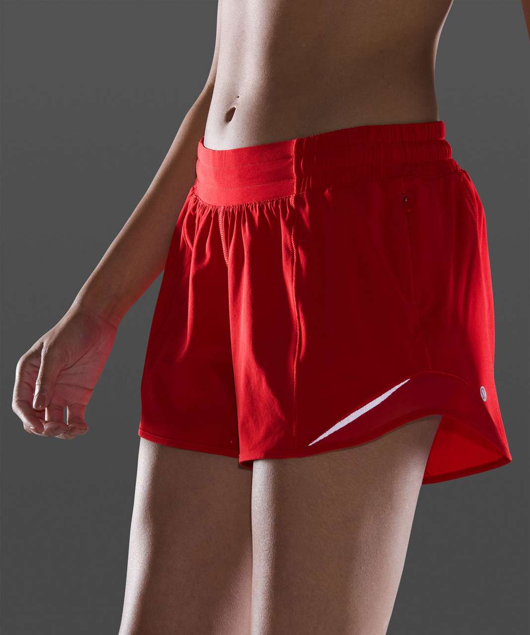 Lululemon Hotty Hot Low-Rise Lined Short 4" - Dark Red