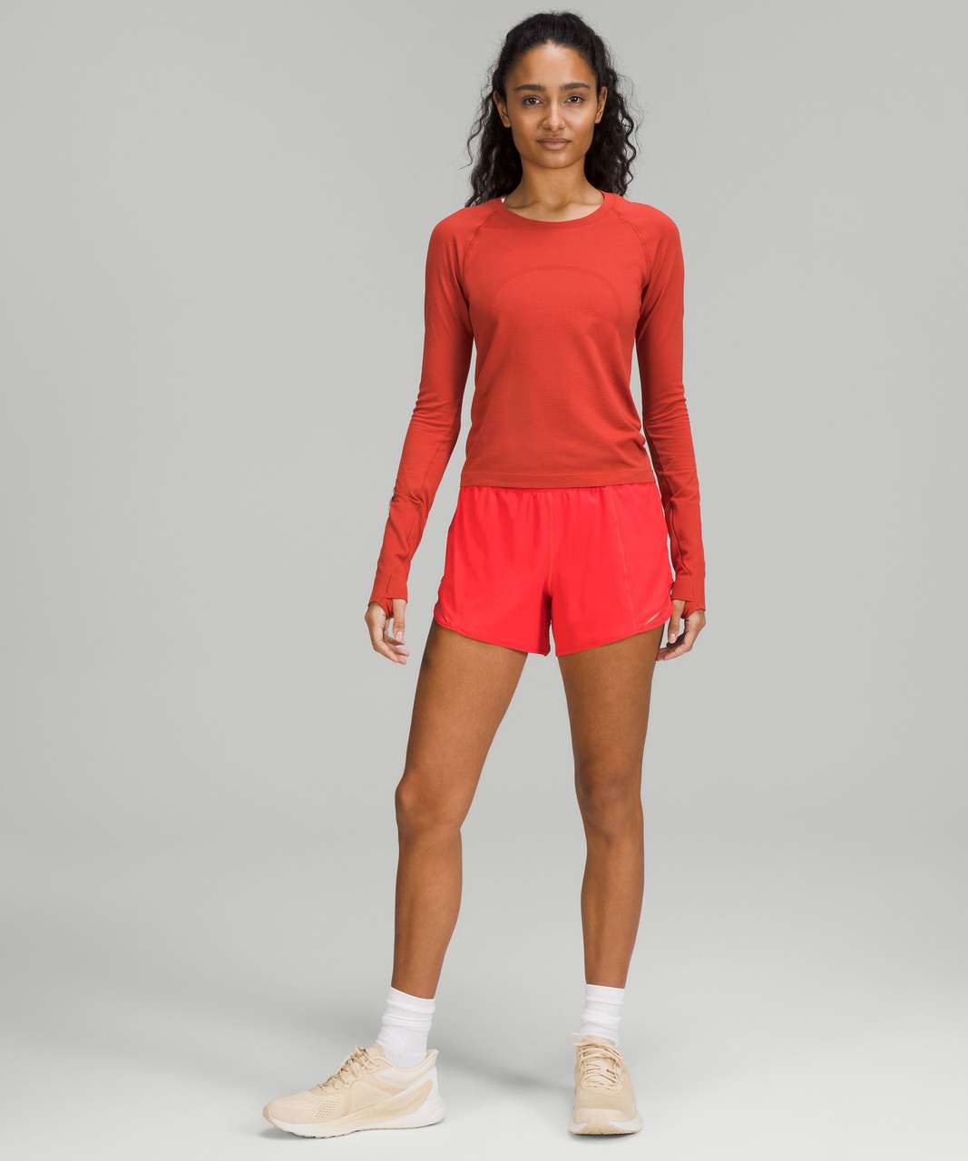 Lululemon Hotty Hot High-Rise Lined Short 4 - Carnation Red