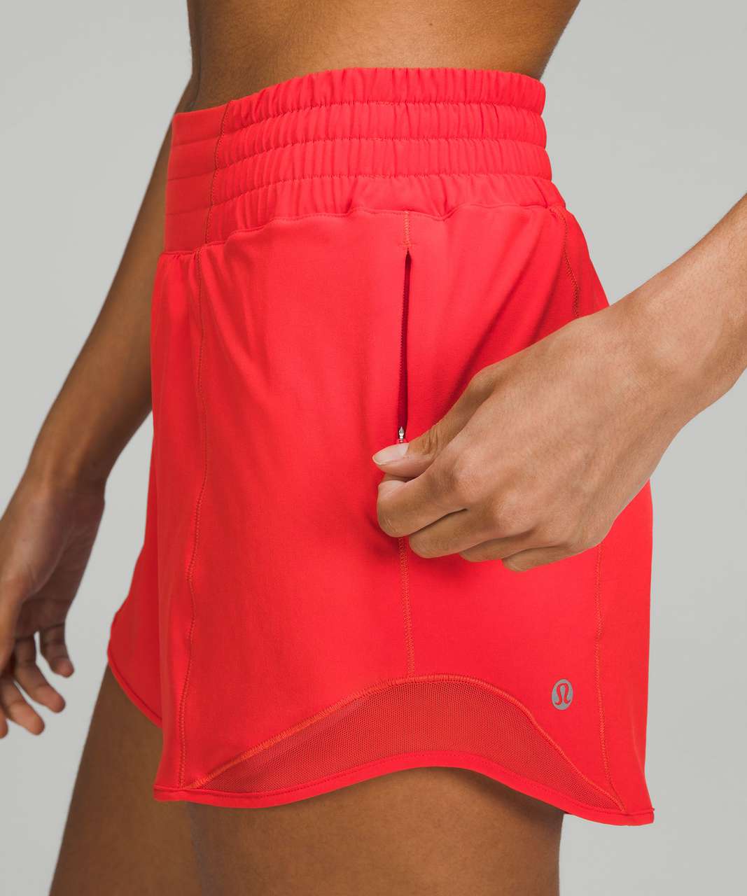 Lululemon Speed Up High-Rise Lined Short 4 - Carnation Red - lulu fanatics