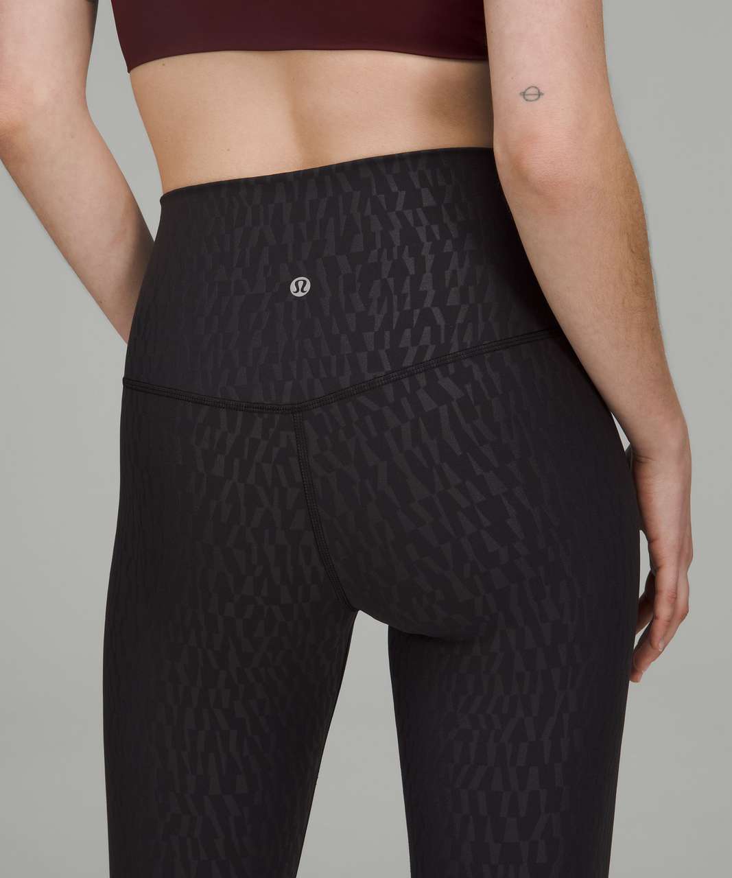 Lululemon Align High-Rise Crop 21" - Segment Emboss Black