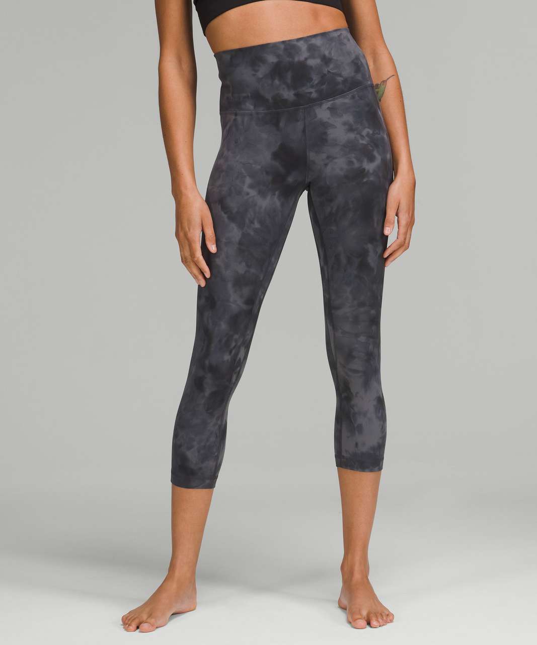 Lululemon Align High-Rise Crop 21 - Diamond Dye Pitch Grey Graphite Grey -  lulu fanatics