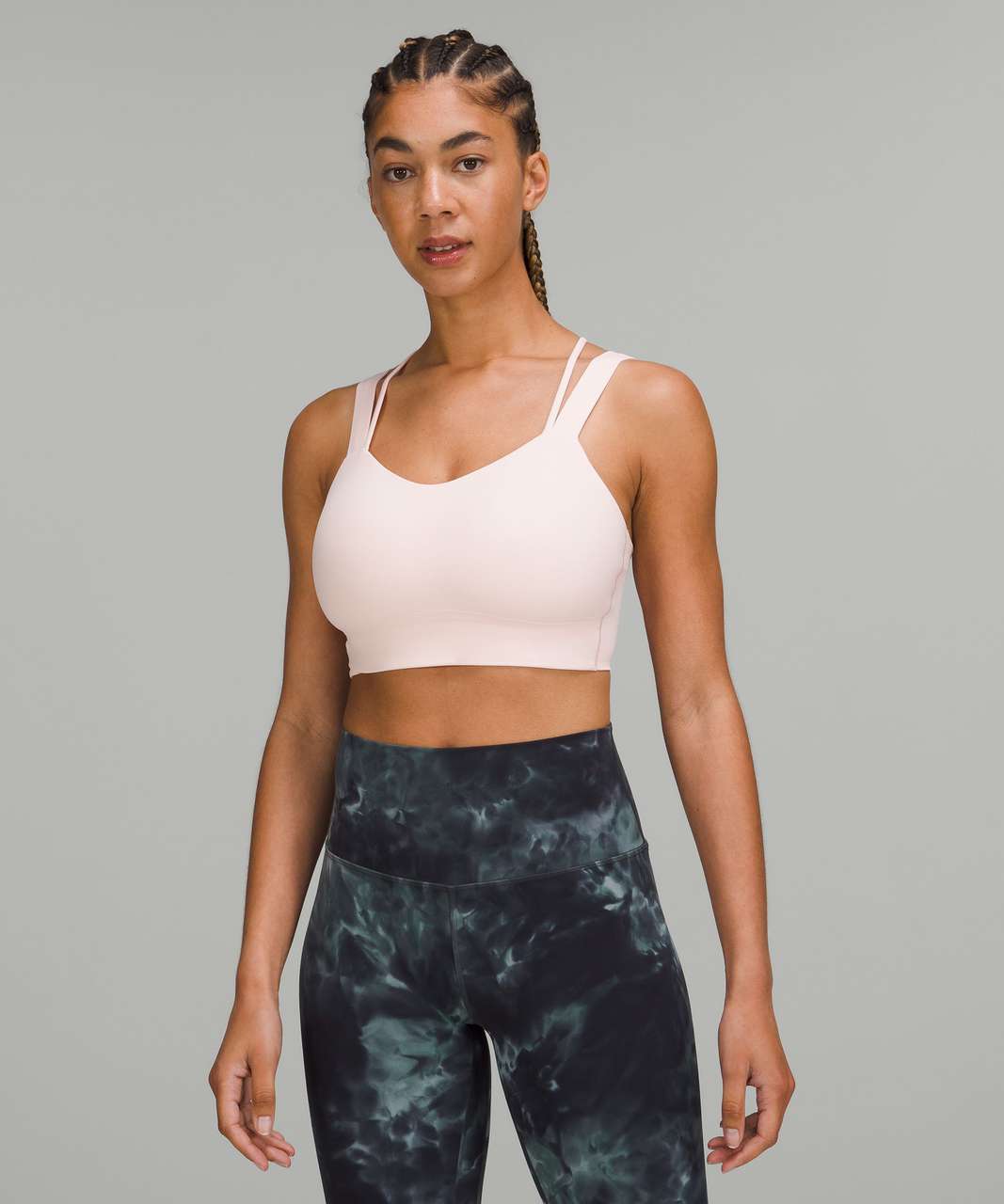 lululemon ENERGY LONGLINE - Brassières de sport à maintien normal -  strawberry milkshake/rose 