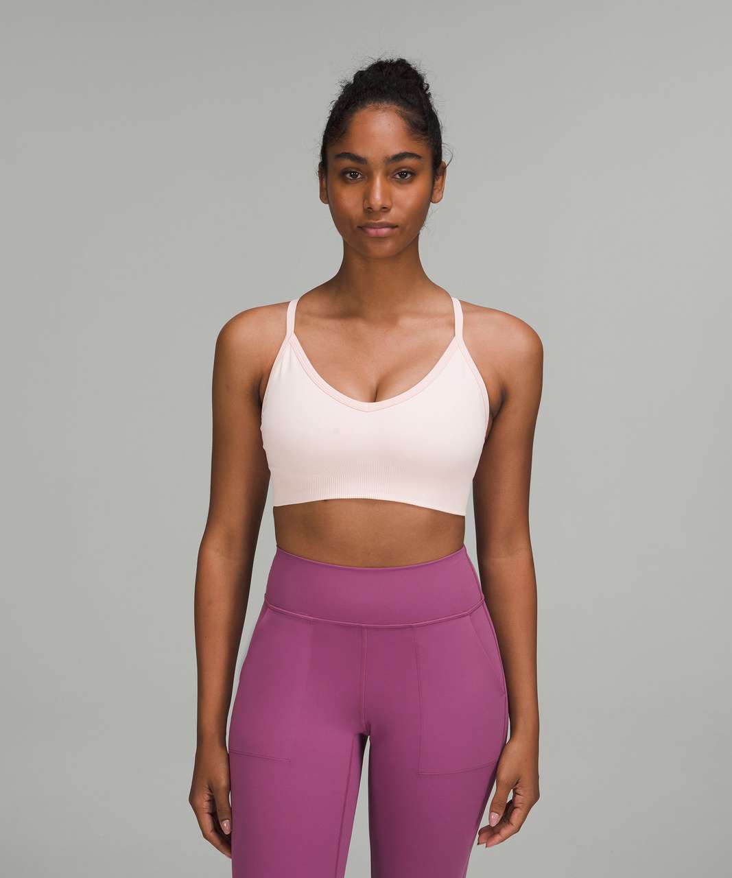 Lululemon Ebb To Street Bra II - Pink Bliss - lulu fanatics