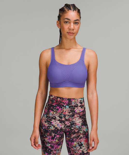 Lululemon Lululemon Run Times Bra High Support Women's 34DD Blue Gray  Sports Wireless