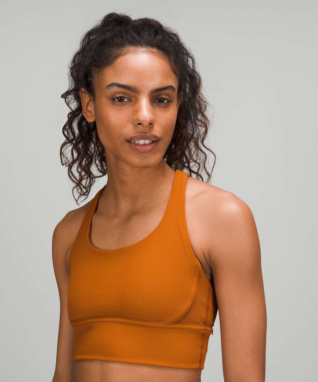 Lululemon Energy Longline Bra Ribbed Luxtreme *Medium Support, B–D Cups - Butternut  Brown - lulu fanatics