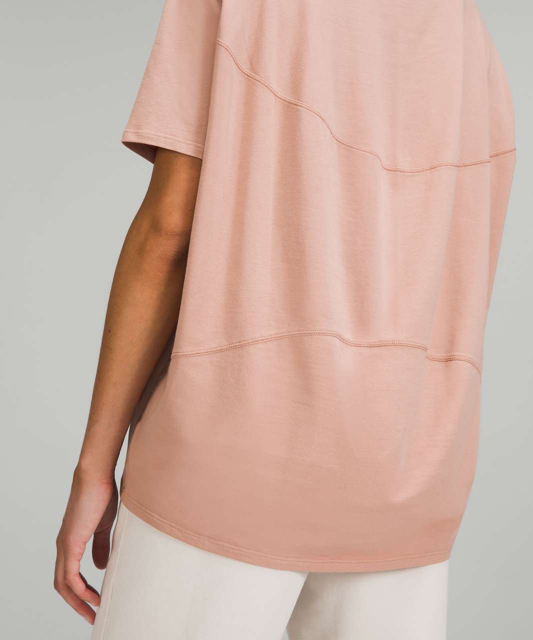 Lululemon Asymmetrical Ribbed Cotton T-Shirt - Flush Pink - lulu fanatics