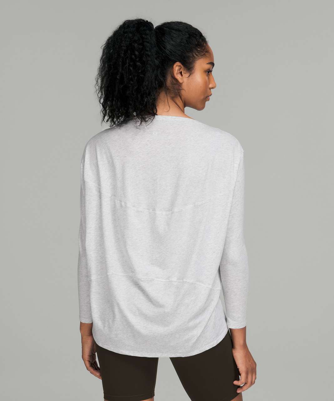 Lululemon Back In Action Long Sleeve - Heathered Core Medium Grey