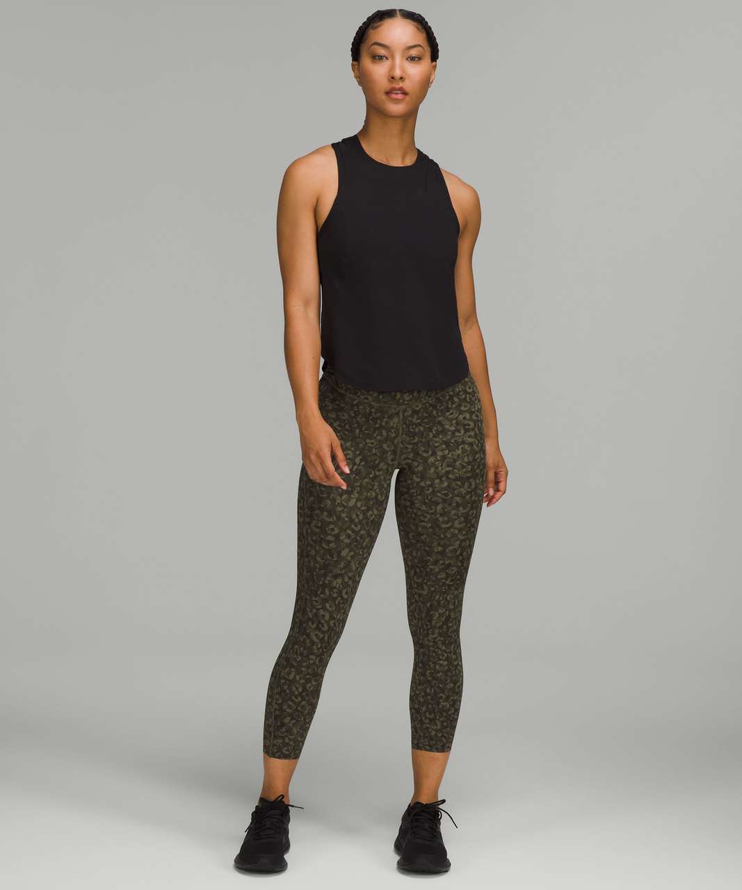 Lululemon Base Pace High-Rise Crop 23" - Intertwined Camo Medium Olive Multi