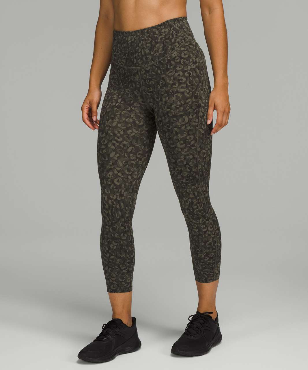 Lululemon Base Pace High-Rise Crop 23" - Intertwined Camo Medium Olive Multi