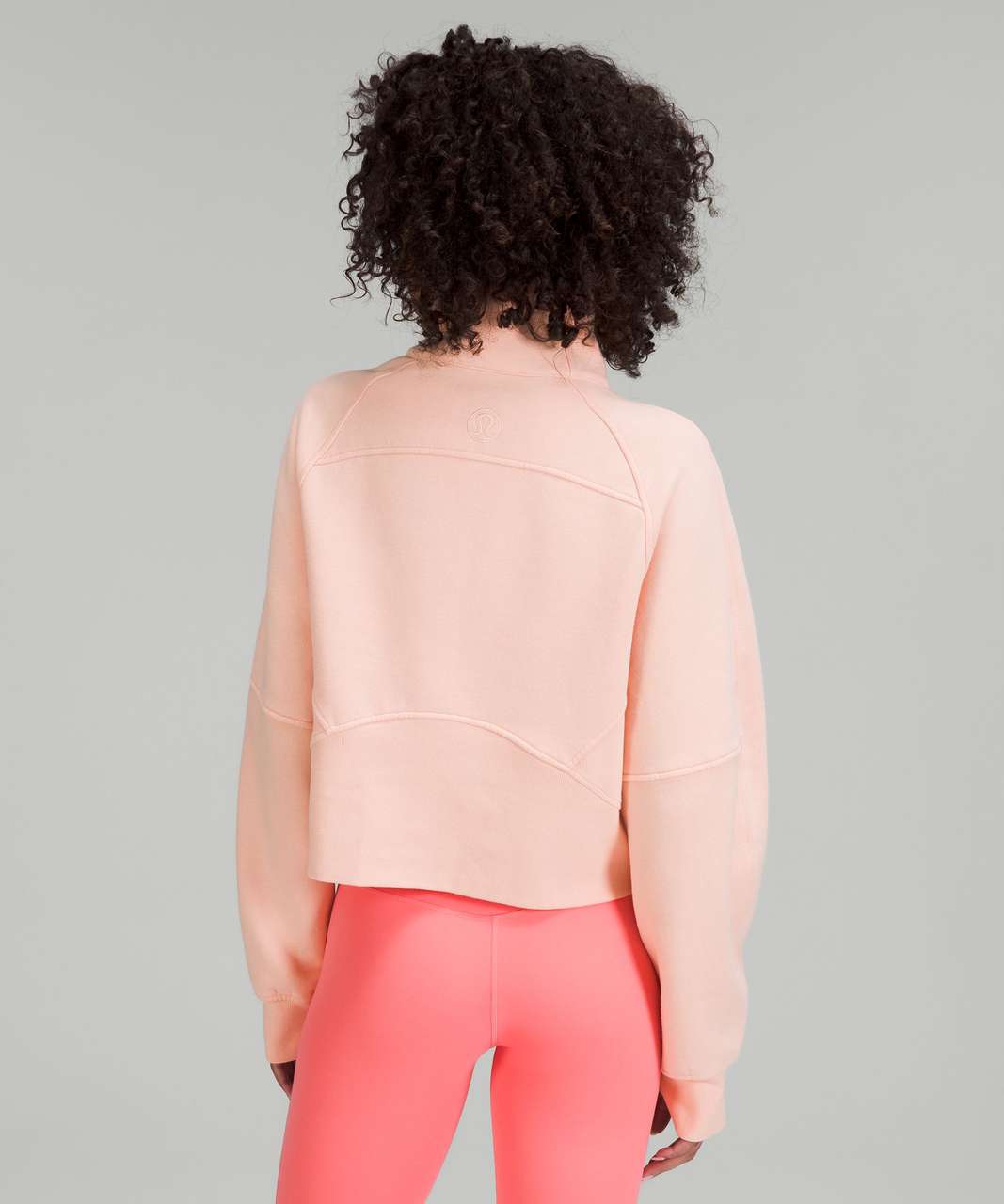 Lululemon Scuba Oversized Funnel Neck Half-Zip - Peach Satin