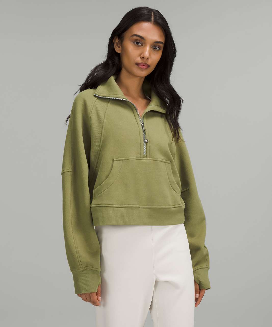 Scuba Oversized Funnel Neck Half Zip *Gold Zip