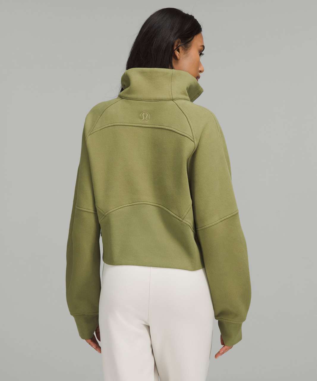 Lululemon Scuba Oversized Funnel Neck Half-Zip - Bronze Green