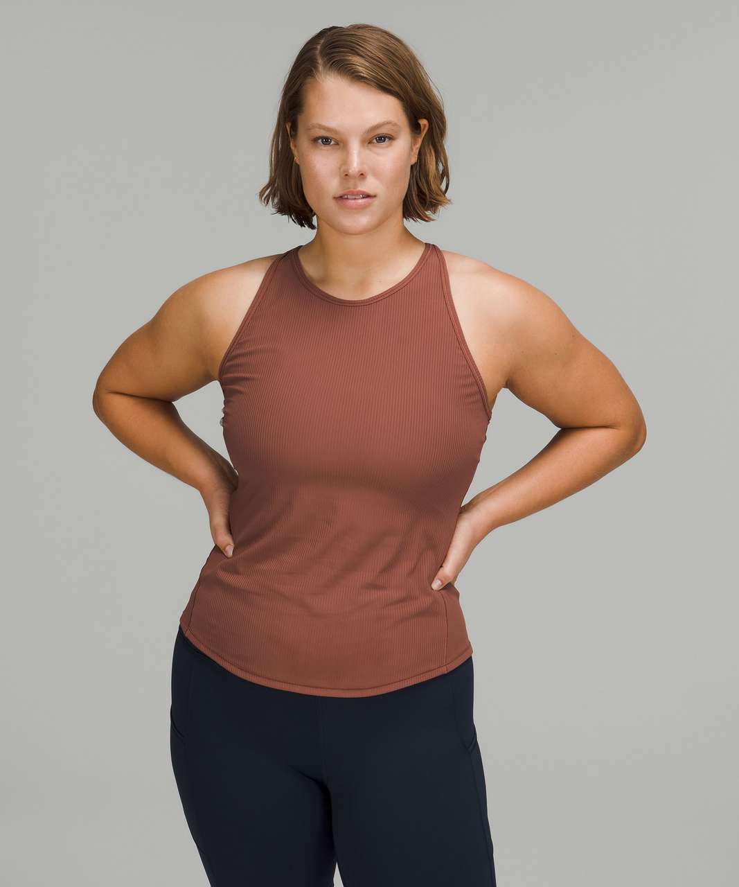 Lululemon Base Pace Ribbed Tank Top - Ancient Copper