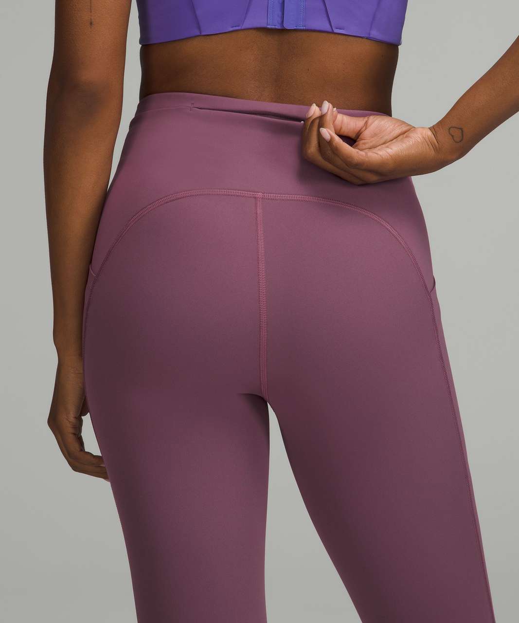 Lululemon Swift Speed High-Rise Crop 21 - Vintage Plum - lulu