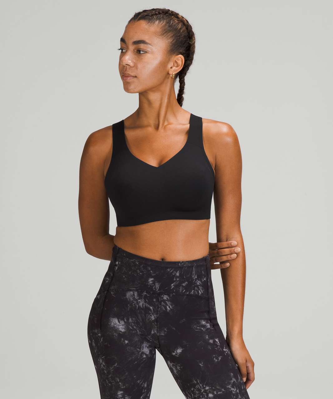 Lululemon Sports Bra Enlite Weave-Back 36C Black, High Support