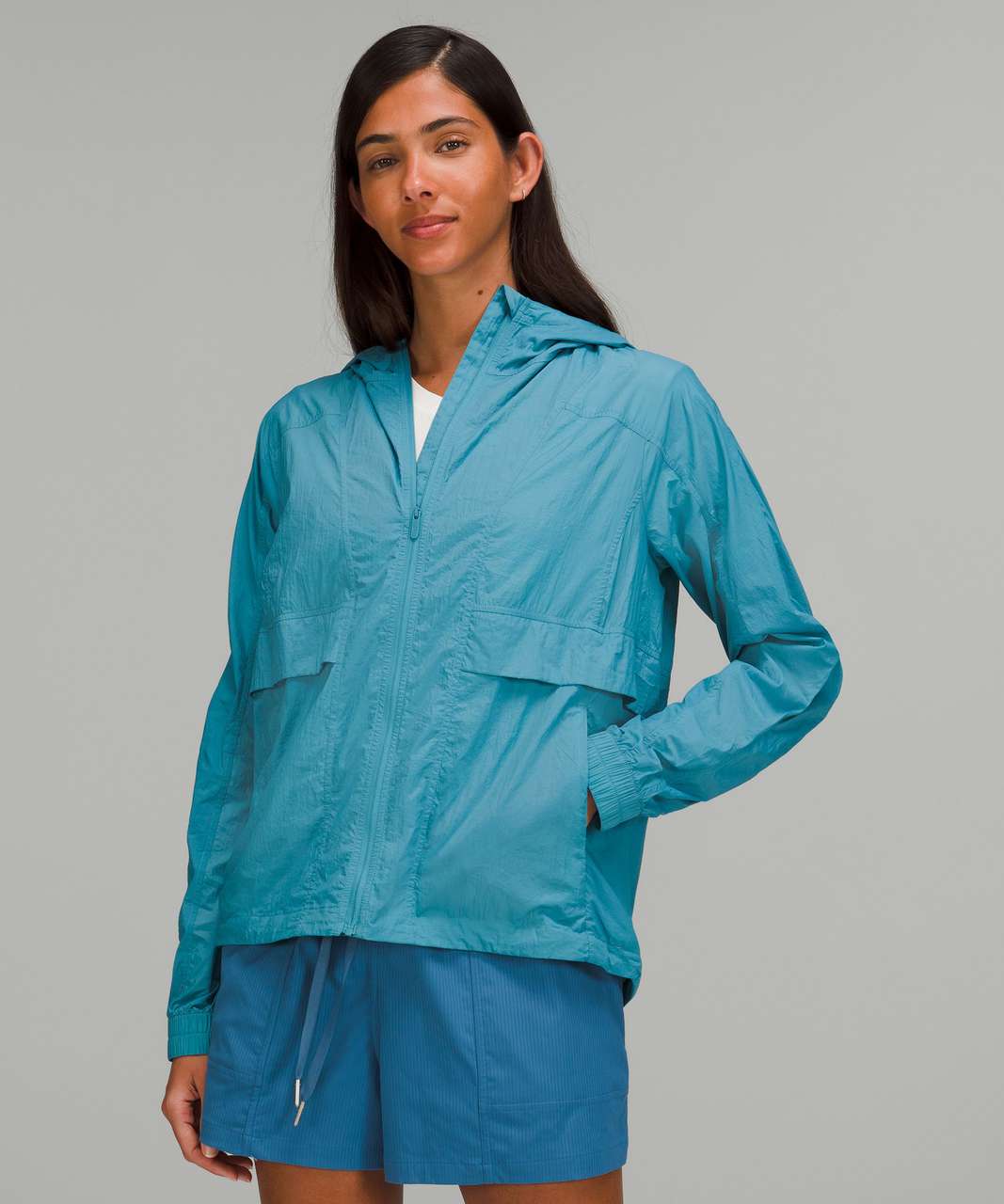 Lululemon Hooded Define Jacket Nulu Size 8 Tidewater Teal TIDT